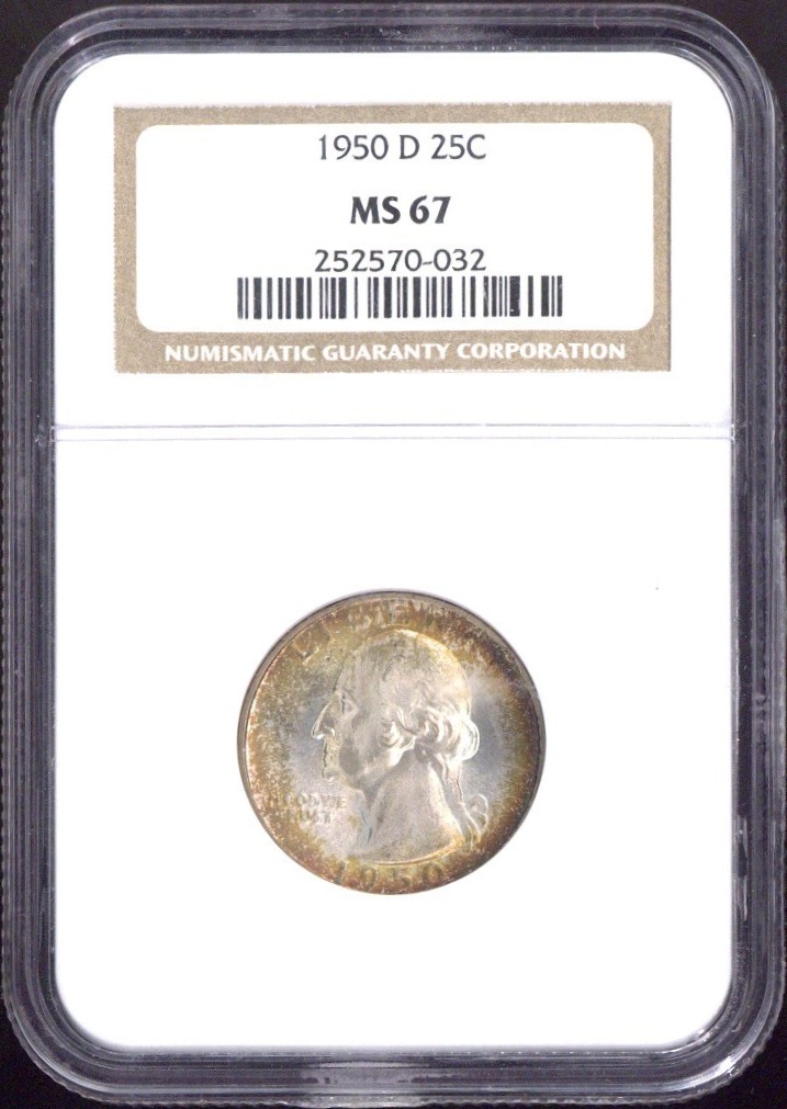 1950-D 25 Cents NGC MS67